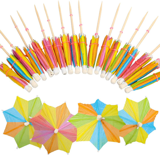 Colorful Umbrella Cupcake Toppers - Summer Party Delight