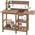 Potting Bench Outdoor Potting Table with Sink - Durable HDPE