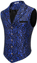 COOFANDY Paisley Floral Victorian Suit Vest - Sharp Formal Waistcoat