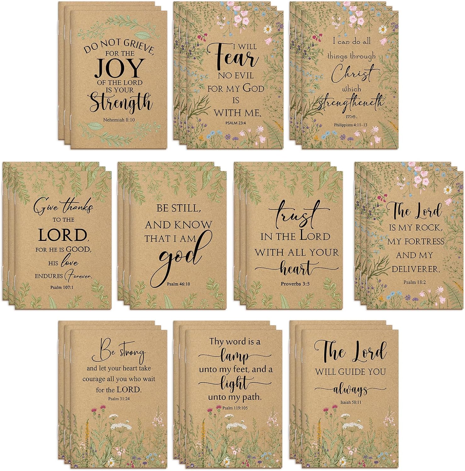 Inspirational Bible Verse Notebook Set by Ctosree