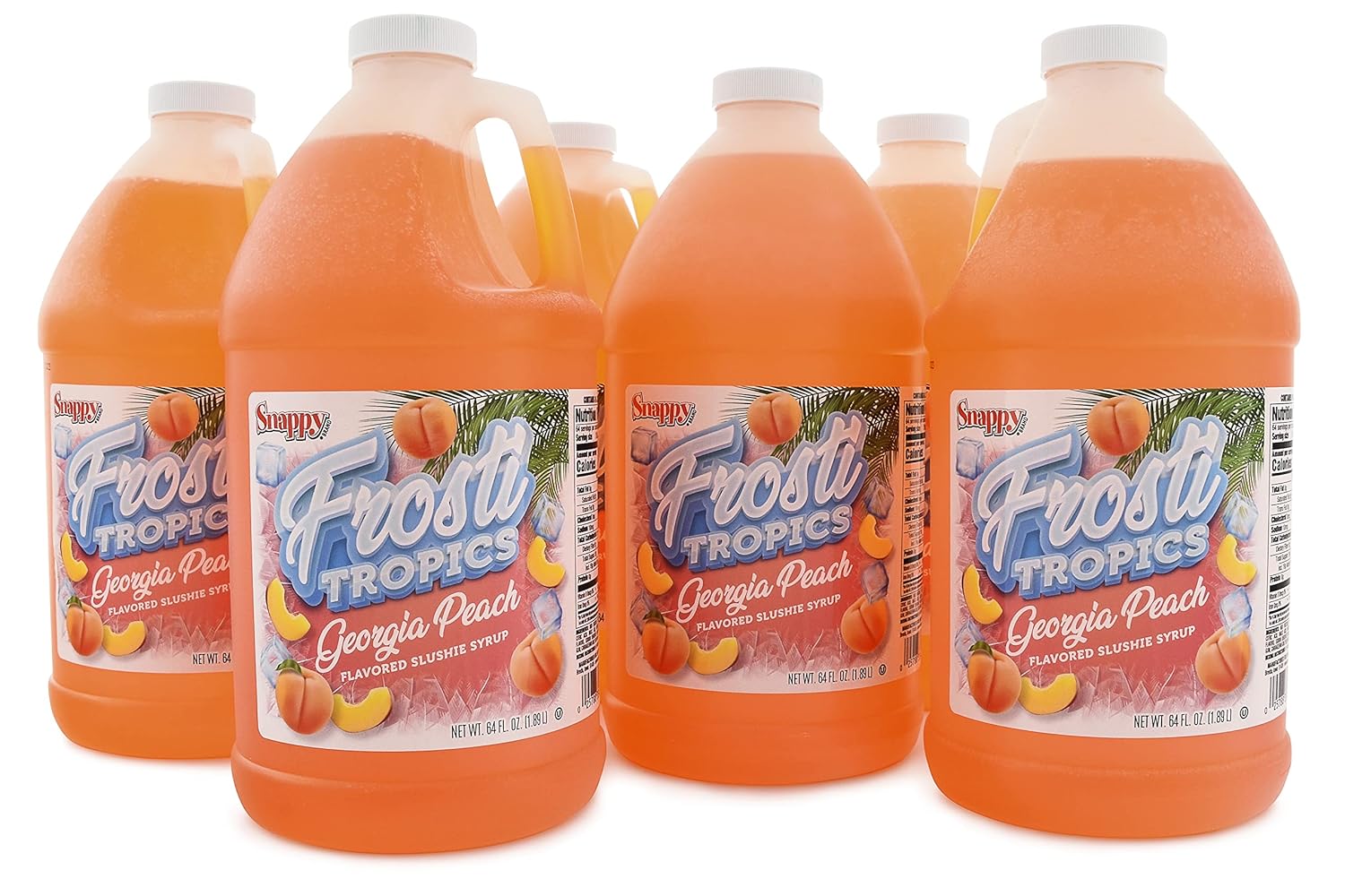 Georgia Peach Slushy Mix for Kid Slushie Machine, 6 Pack