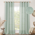 Light Sage Linen Curtains 84 in 2-Panel Set - Soft Light Filtering