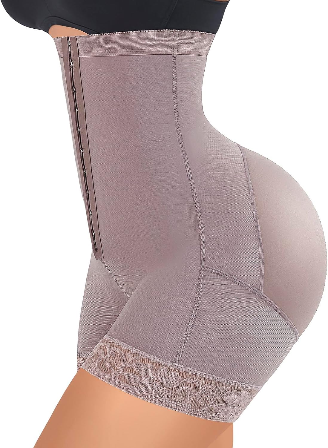 Butt Lifter Shapewear for Women with Tummy Control and Lace Trim