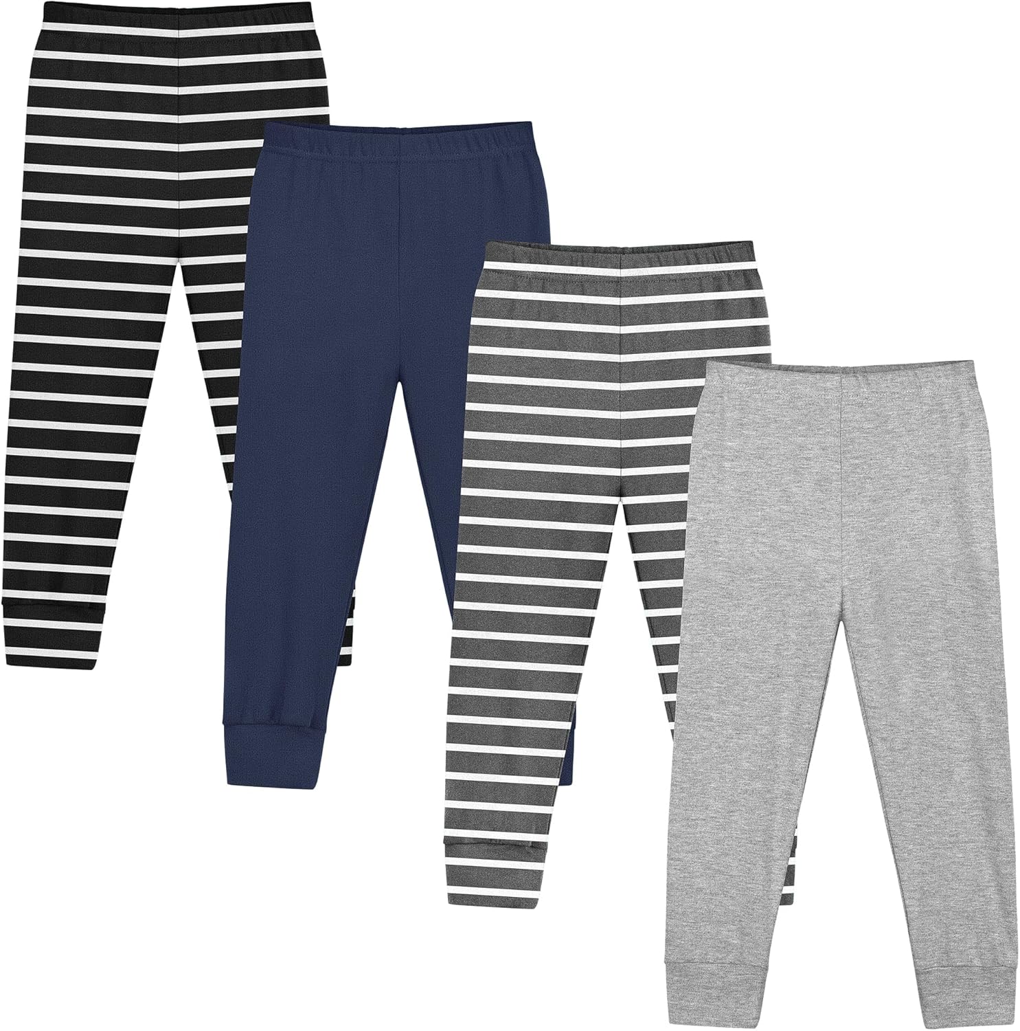 Resinta 4 Packs Toddler Boys 100% Cotton Sport Jogger Pants