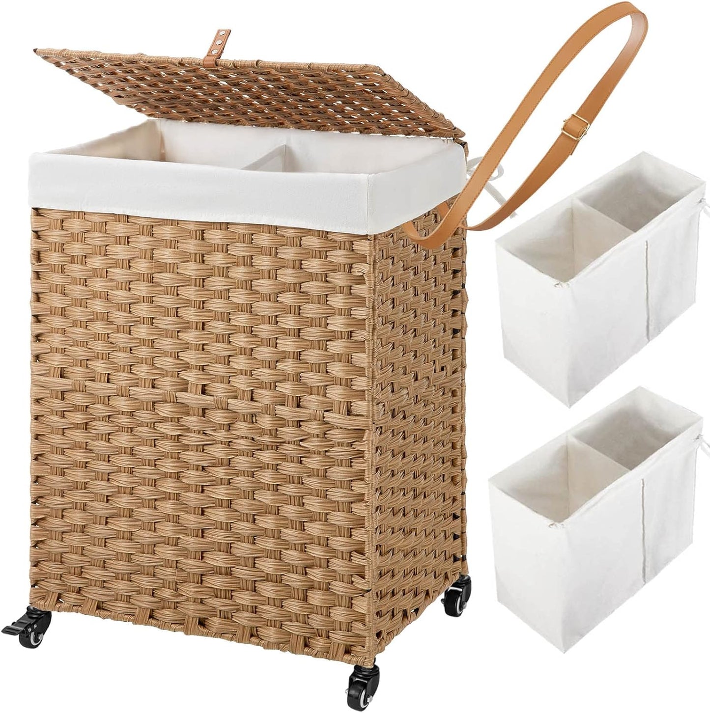 Greenstell Laundry Hamper with Wheels for Easy Transport