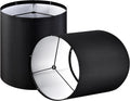 GOSO Small Tall Drum Lamp Shades Black for Table and Wall Lamps