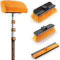 20 Foot Exterior House Cleaning Brush Set with 4-12 ft Pole - Ultimate