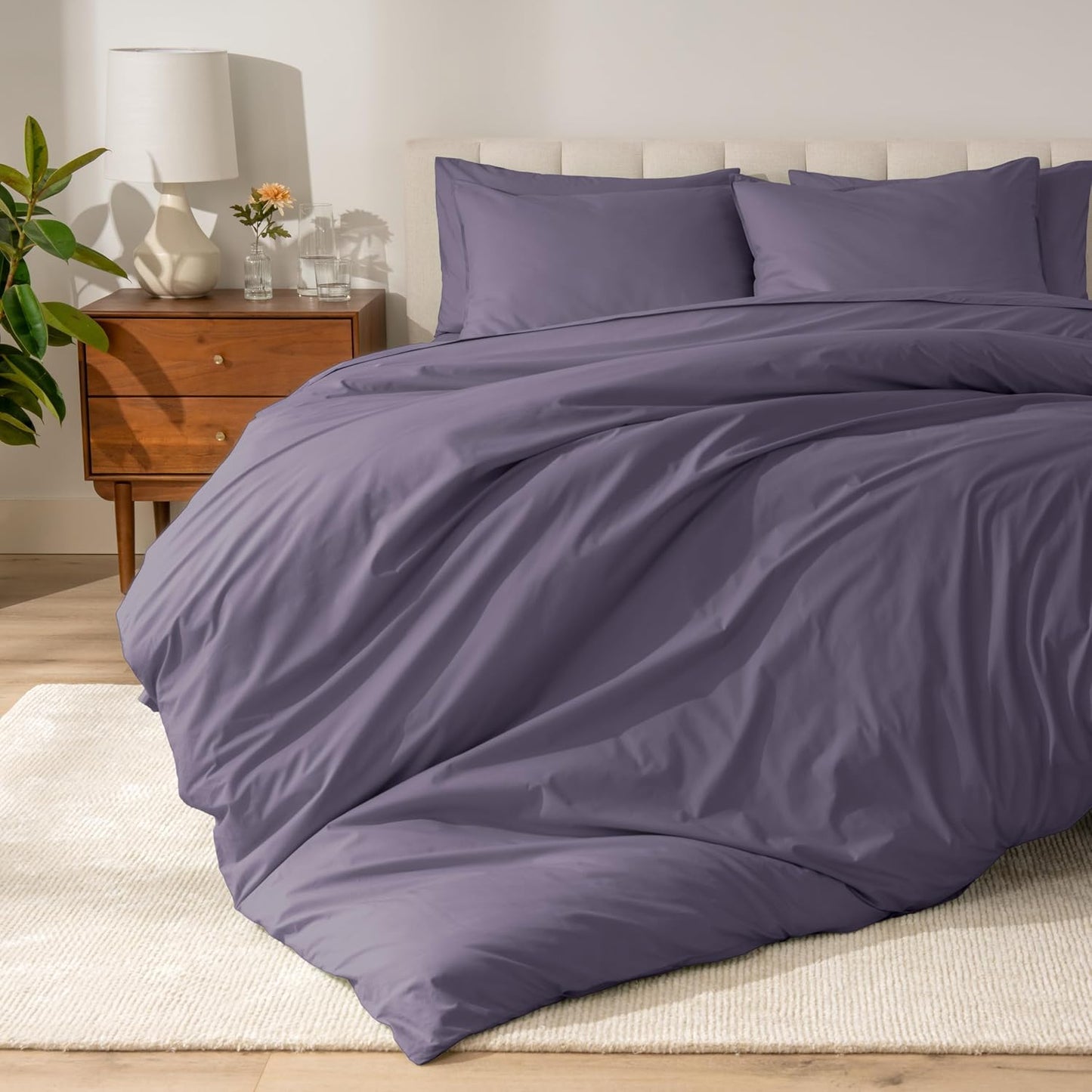 Bare Home Organic Cotton Full Duvet Cover Set for Luxury Sleep