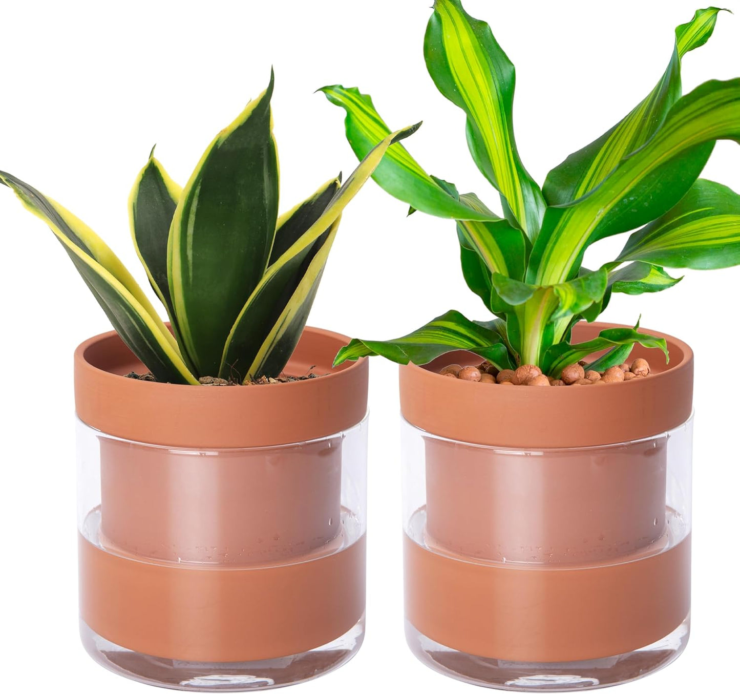 Self Watering Terracotta Planter Pot Set for Indoor Plants