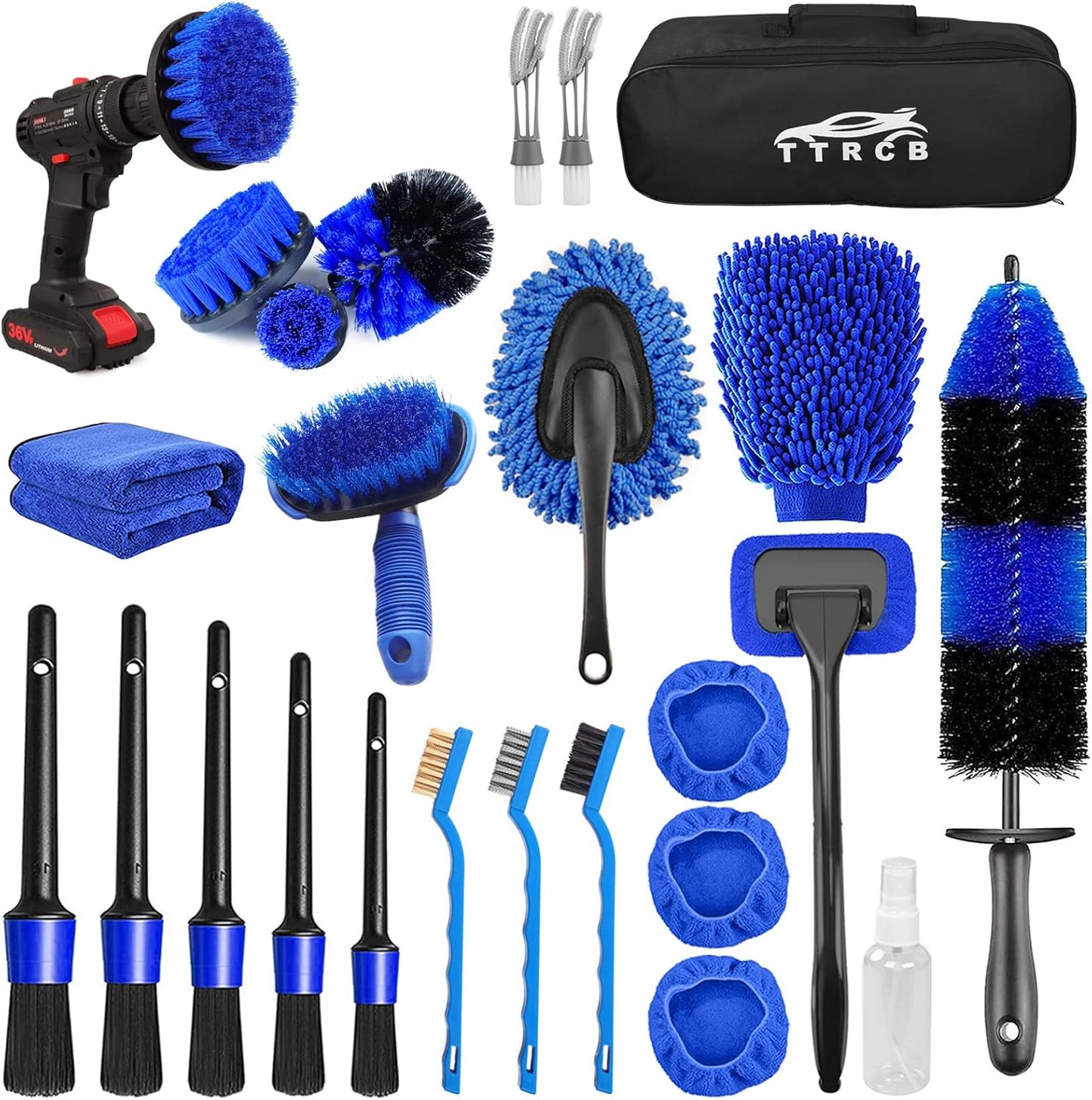Professional 26Pcs Car Detailing Brush Set - Ultimate Care Kit