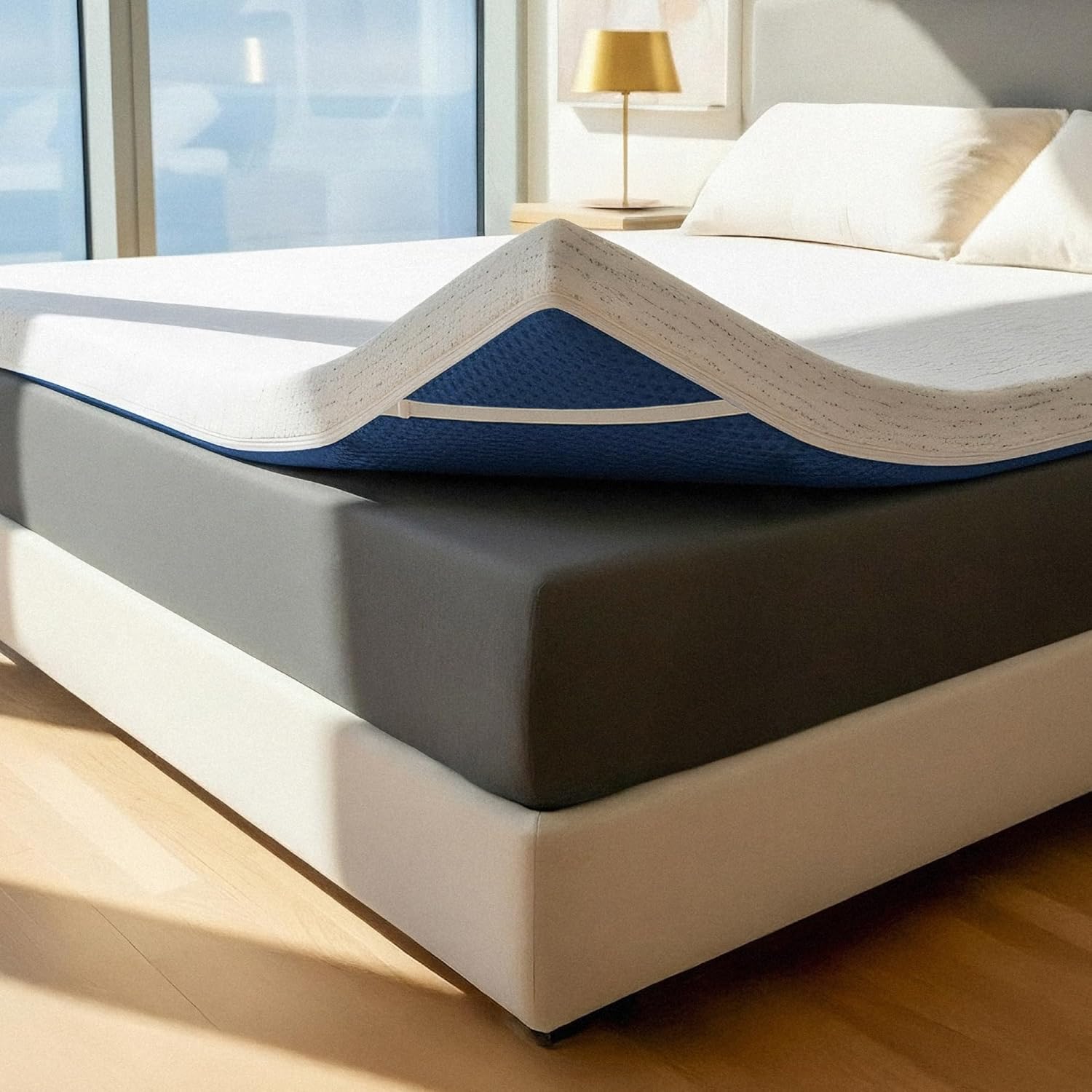 ViscoSoft 3 Inch Memory Foam Mattress Topper for Queen Beds