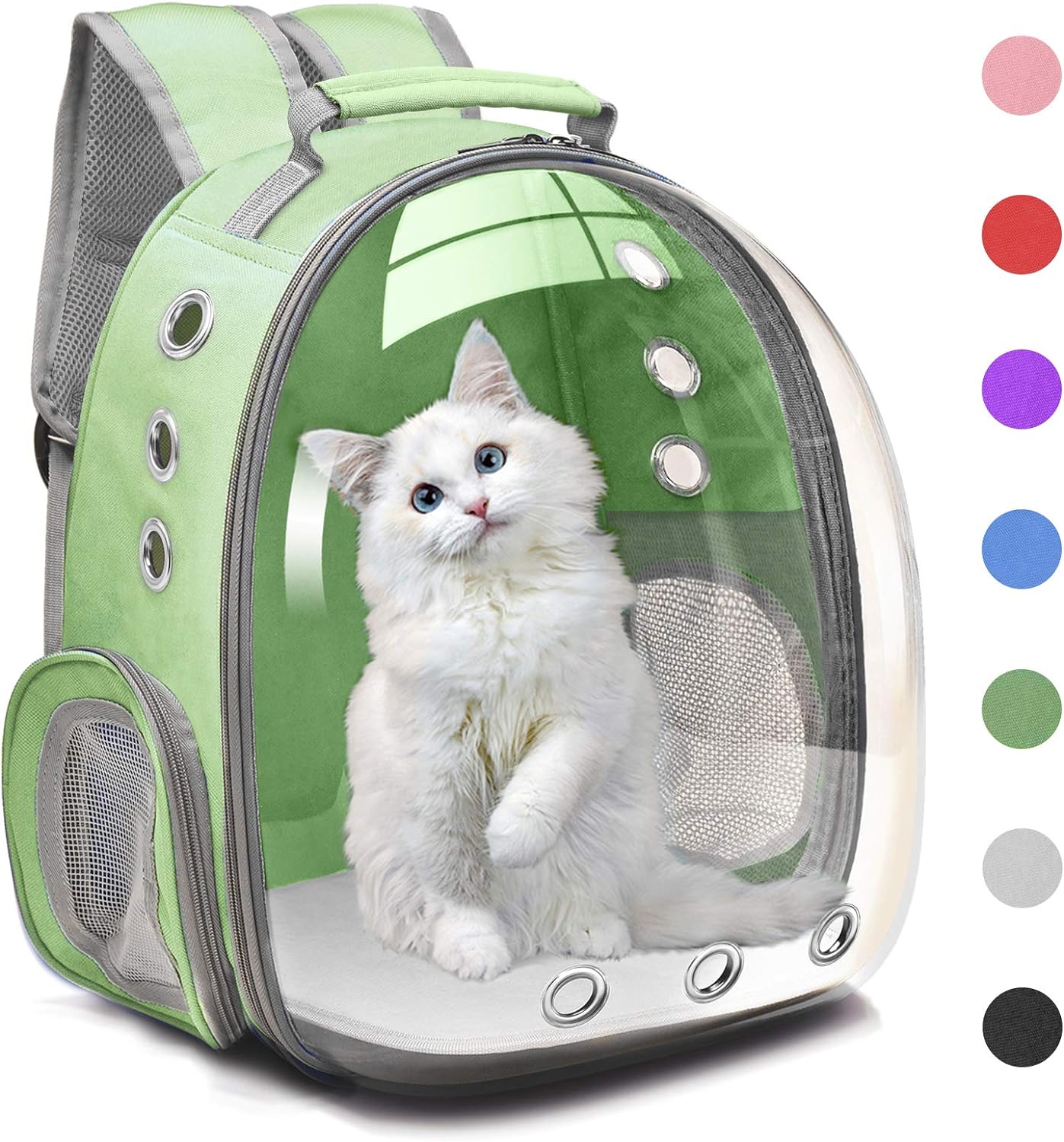 Travel Backpack Bubble Carrier for Small Dogs and Cats - Green