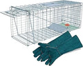 32 in Cat Trap Cage with Glove - Humane Foldable Live Animal Trap