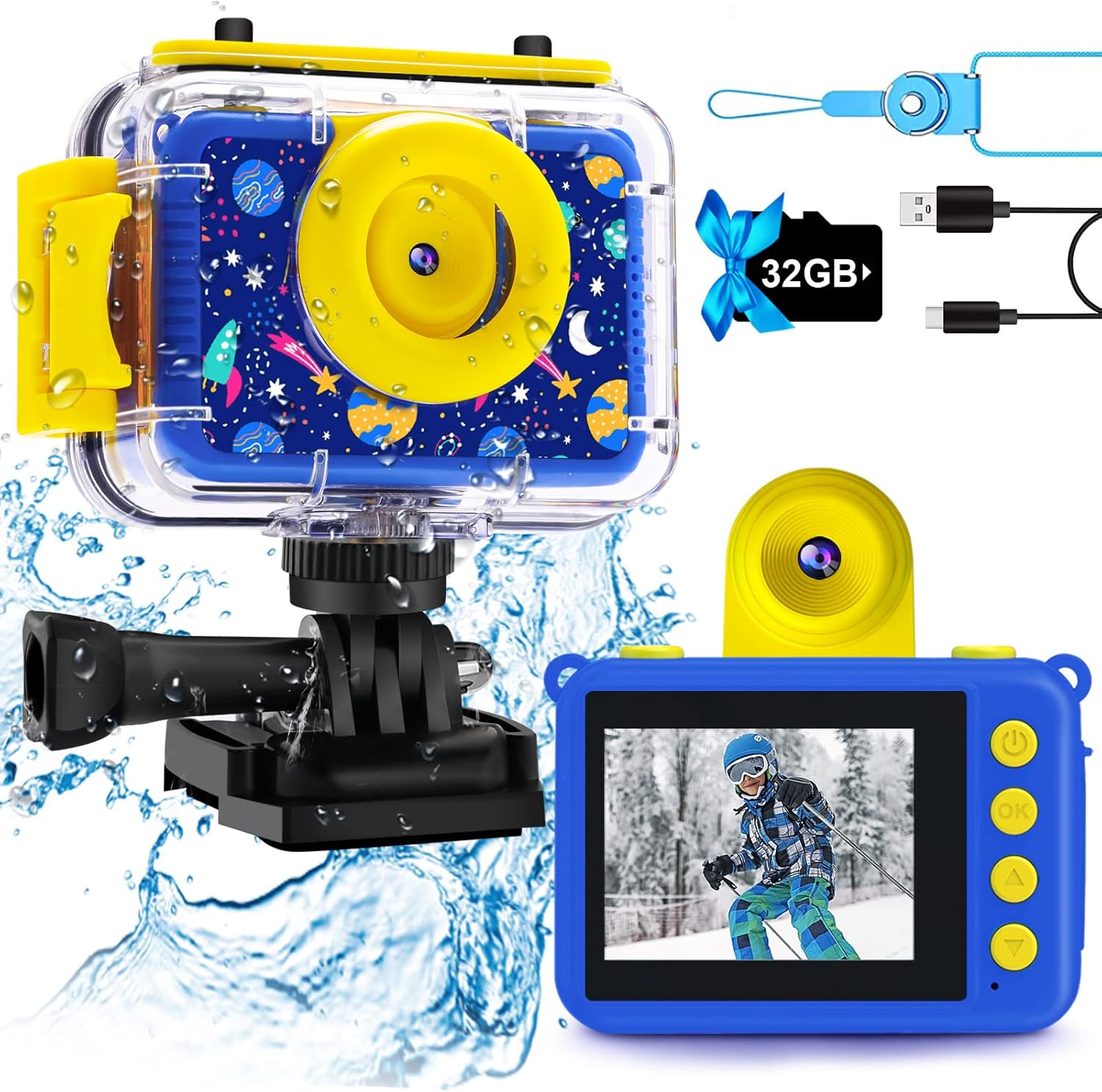 Underwater Kids Camera - 1080P HD Waterproof Fun