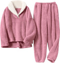Springrain Fluffy Pajamas Set for Women - Warm Fleece Loungewear