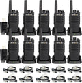Retevis RT68 Two-Way Radios Long Range 10 Pack - Clear Team