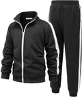 Boy's Polyester Active Tracksuit Set Full Zip Jogging Suit - Ages 5-13