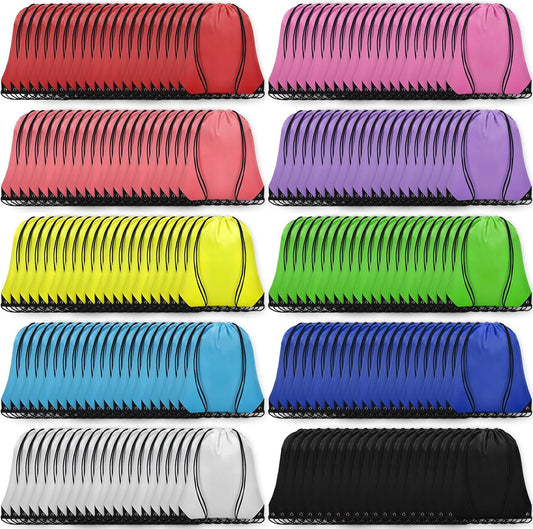 200Pcs Drawstring Backpack Bulk for Gym Party Trip in 10 Colors