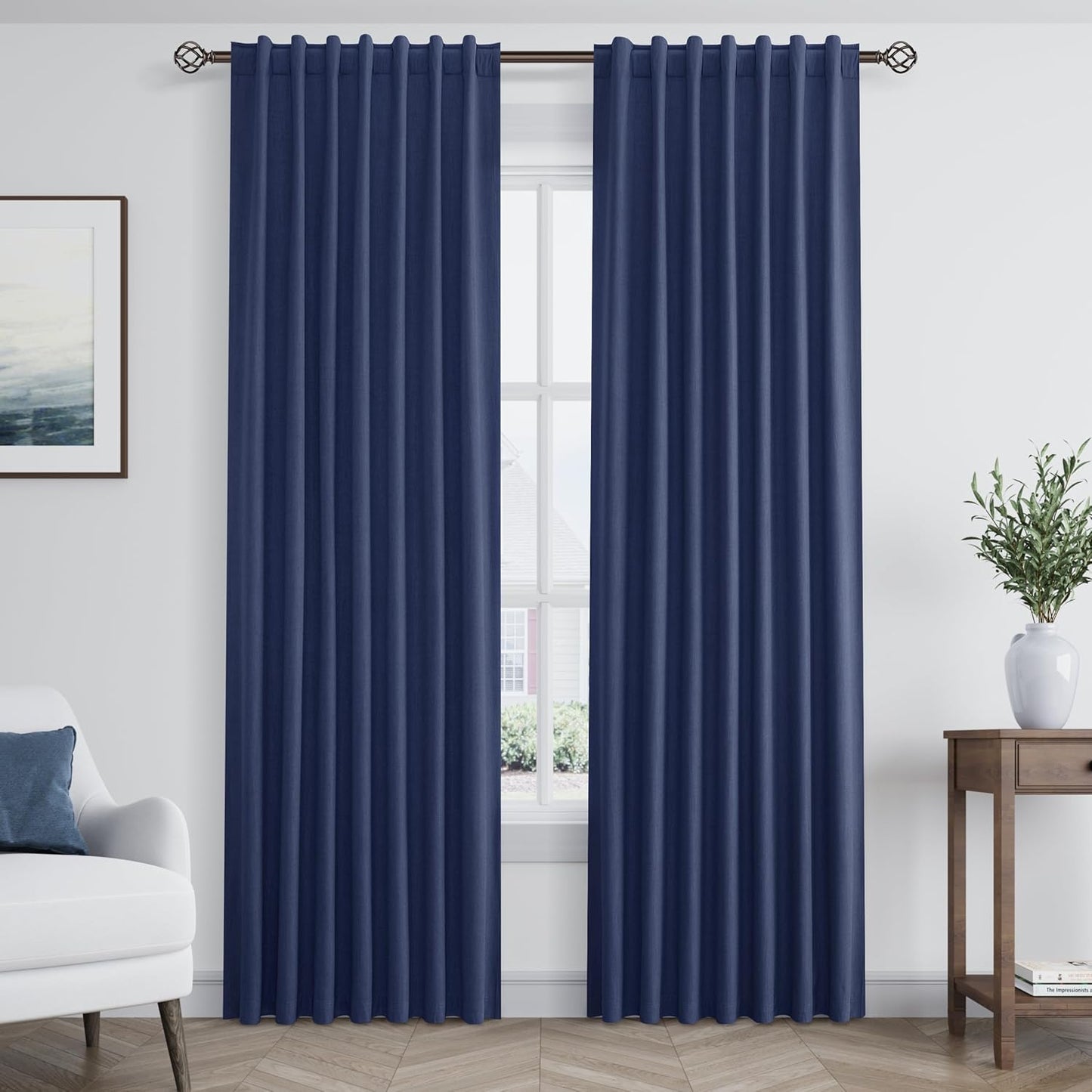 Guken Blackout Curtains 84 Inch Length for Living Room and Bedroom