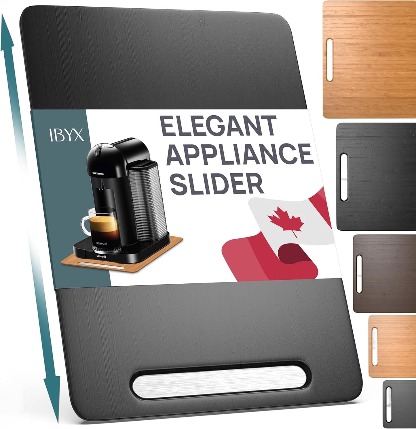 Ibyx Elegant Sliding Tray for Coffee Makers and Kitchen Appliances