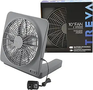 Treva 10-Inch Portable Desktop Fan for Home and Outdoors