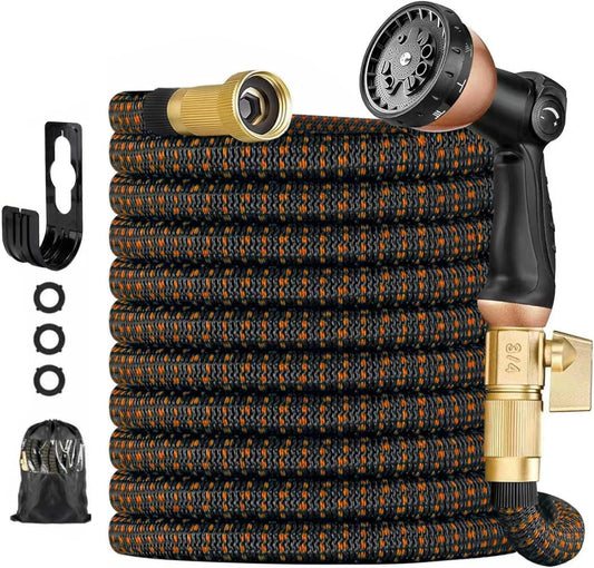 100 ft Expandable Garden Hose - Kink Free and Flexible Design