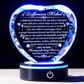 Difference Maker Crystal Plaque with Color LED Base - Thank You Gift