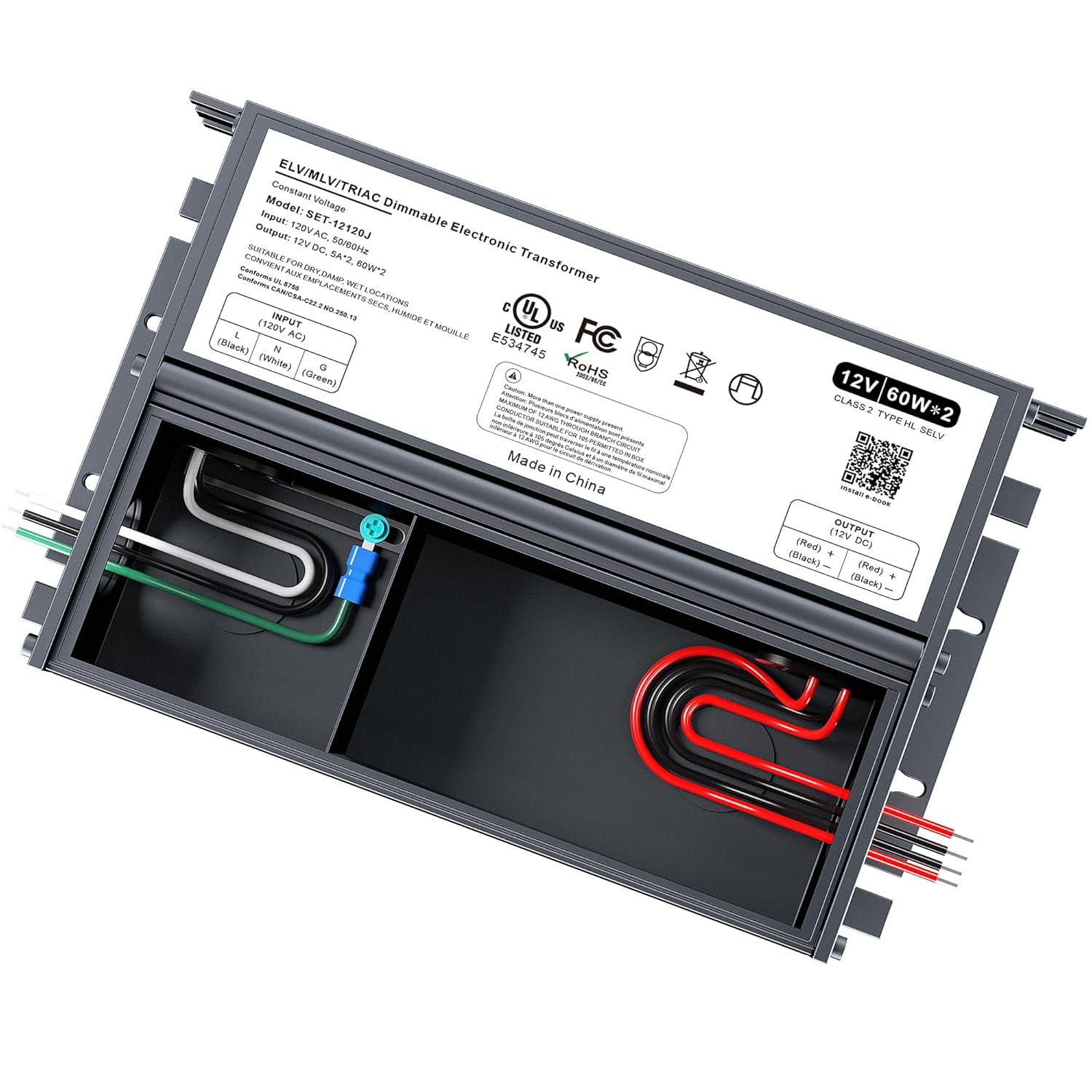 120W 12V Dimmable LED Driver for Lutron & Leviton Dimmer