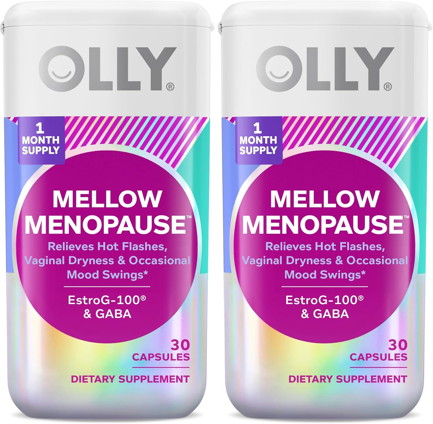 OLLY Mellow Menopause Supplements for Hot Flashes & Mood Swings