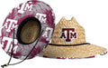 FOCO College Team Logo Floral Lifeguard Straw Sun Hat - Team Pride