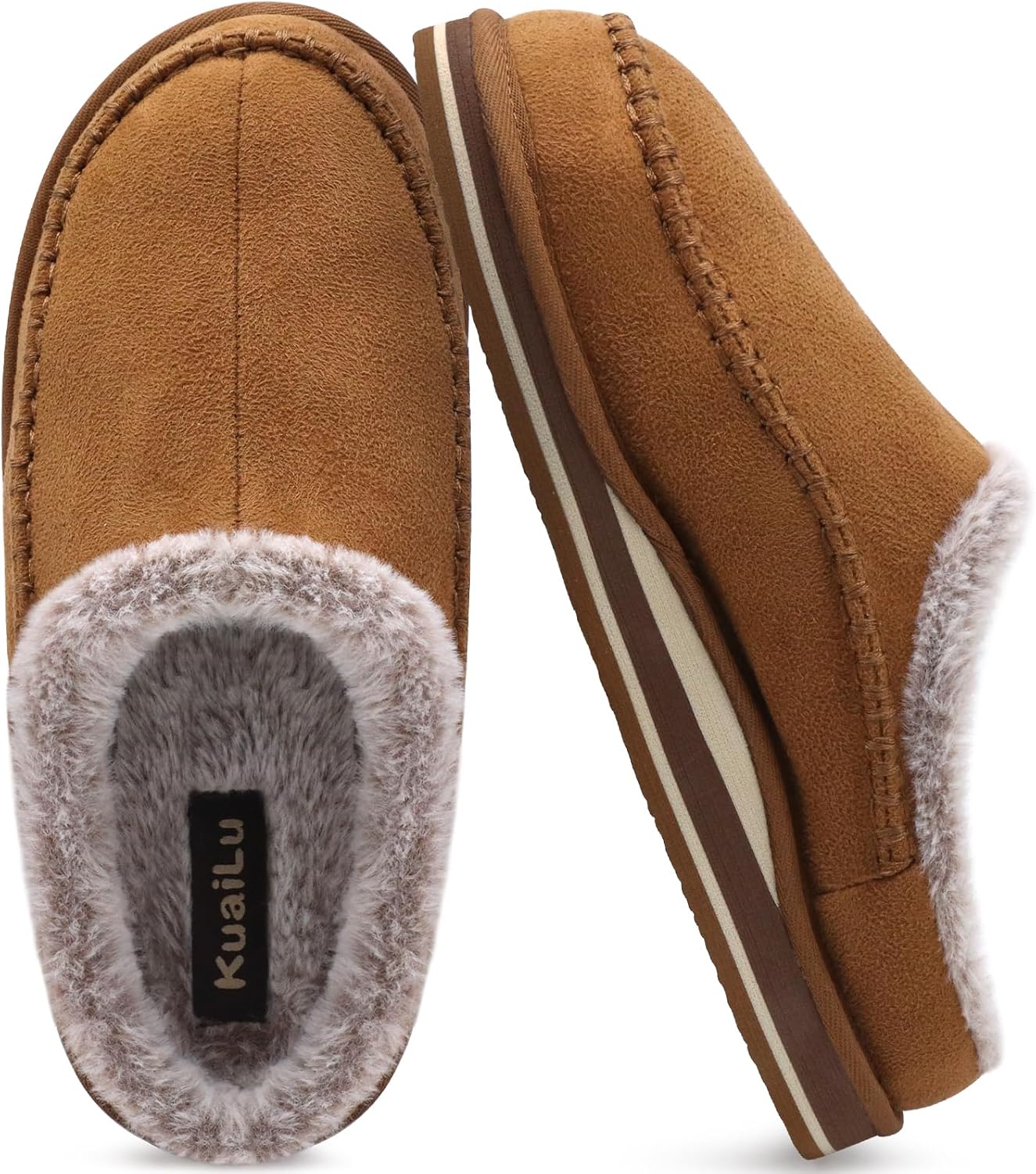 KuaiLu Mens Clog Slippers with Arch Support for Comfort