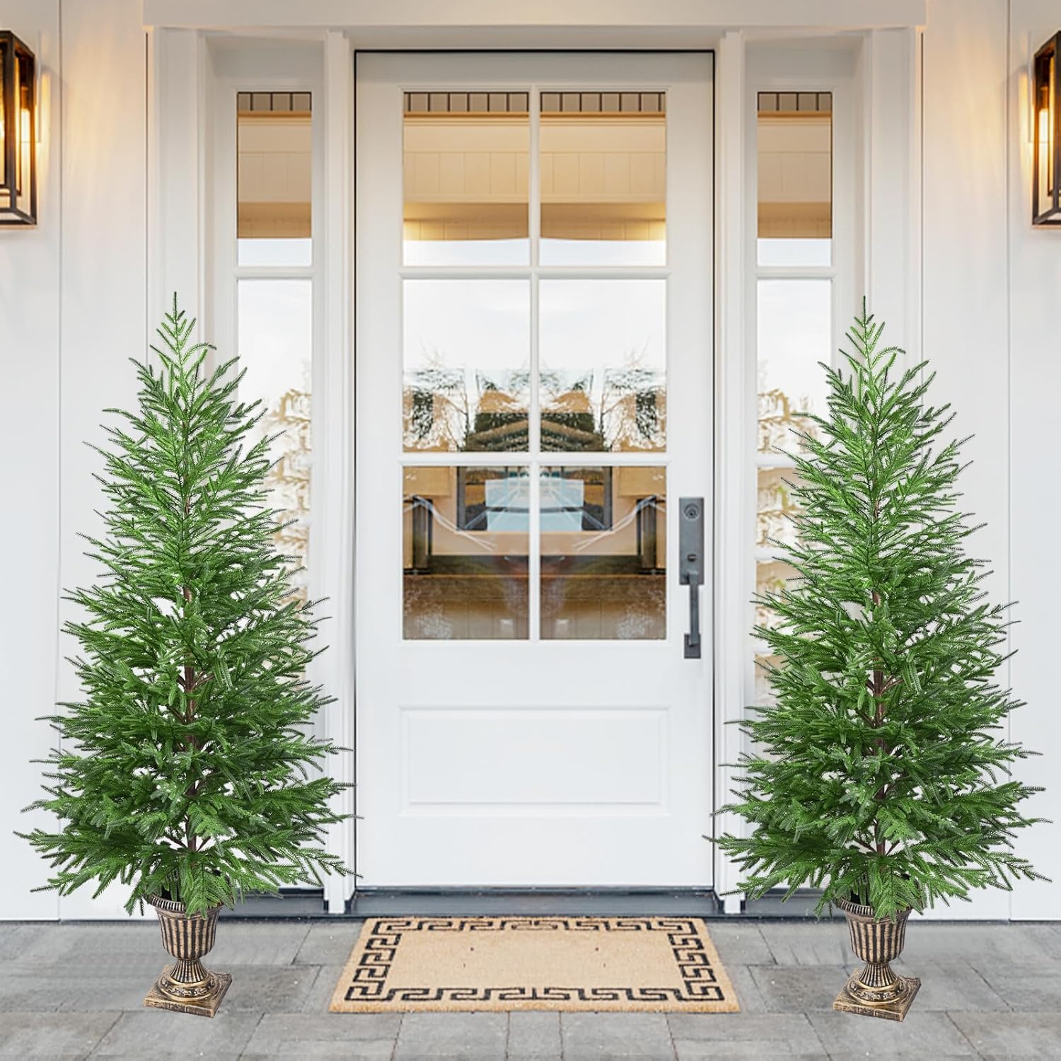4FT Artificial Potted Norfolk Christmas Tree for Holiday Decor