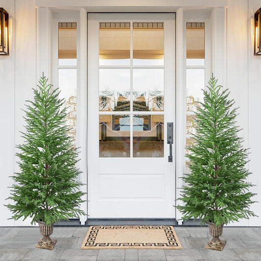 4FT Artificial Potted Norfolk Christmas Tree for Holiday Decor