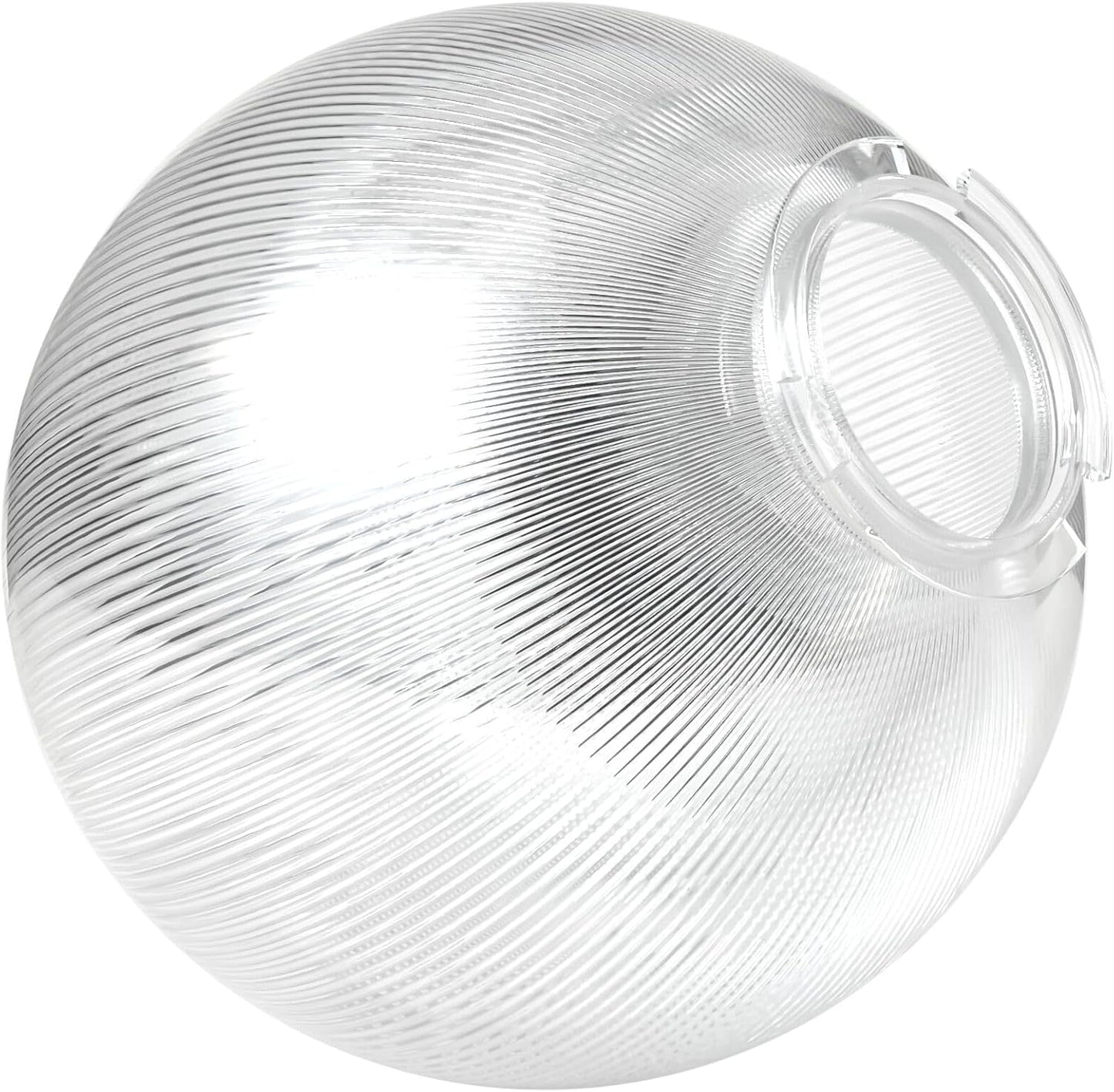 KastLite 12in Clear Prismatic Acrylic Lamp Post Globe for Fixtures