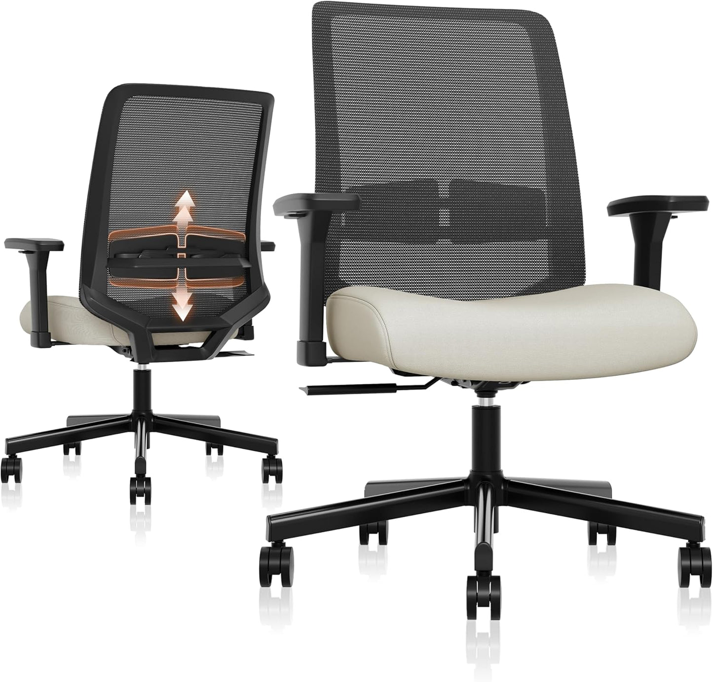 Adjustable Lumbar Support Mesh Office Chair by MOLENTS