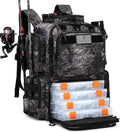 Durable Tactical Fishing Backpack with Tackle Boxes & Rod Holders - 50