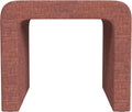 Modern Arch Chenille Ottoman for Living Room & Bedroom - Pink