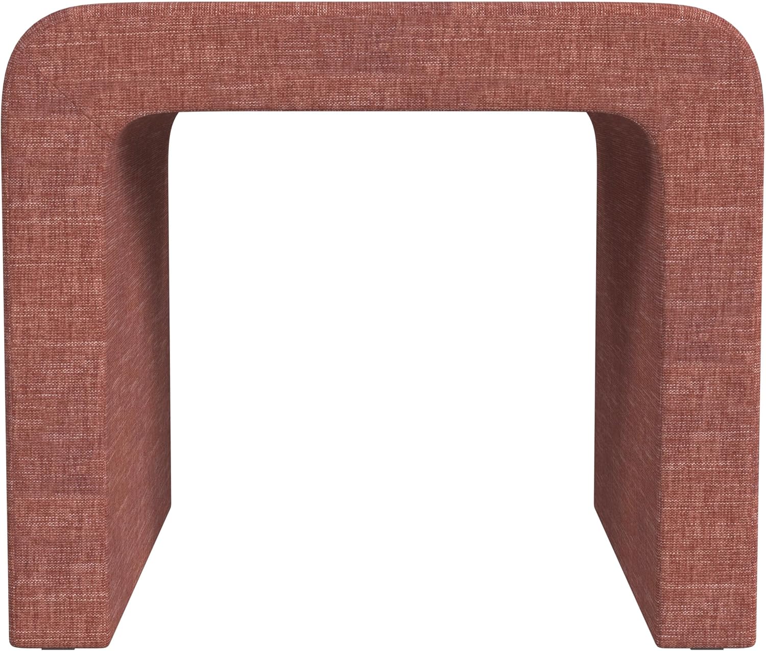 Modern Arch Chenille Ottoman for Living Room & Bedroom Decor