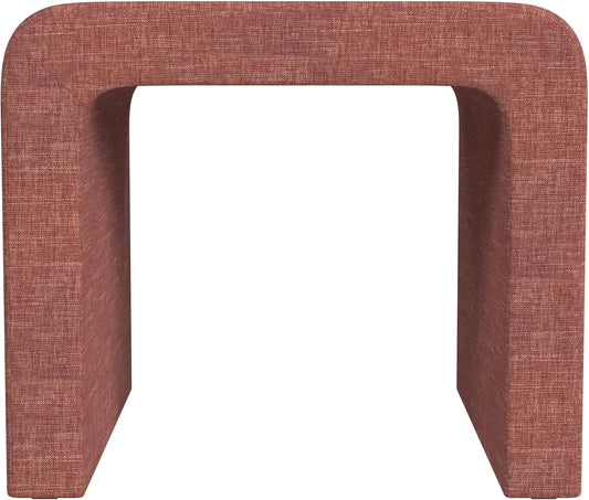 Modern Arch Chenille Ottoman for Living Room & Bedroom Decor