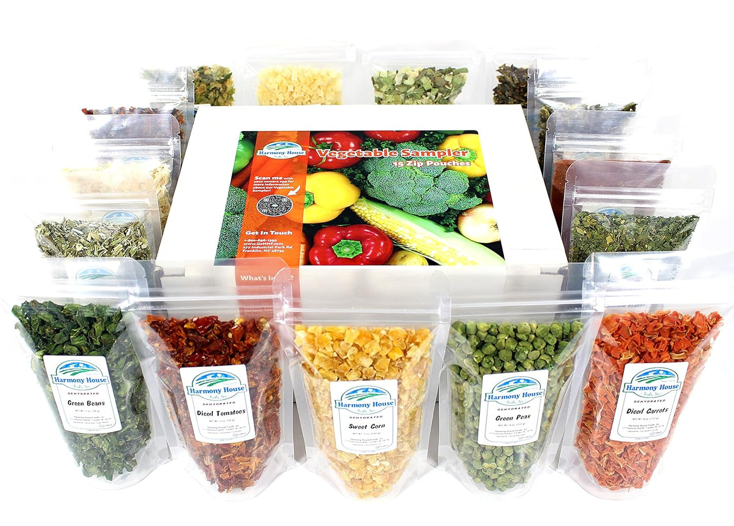 Dehydrated Vegetable Sampler Pack for Cooking and Camping