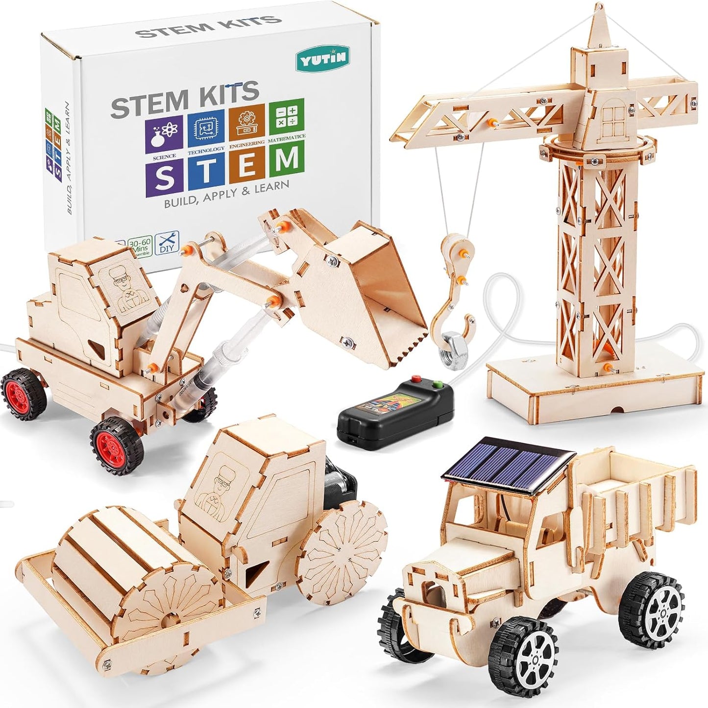 Yutin Wood STEM Kits: Build Model Cars & 3D Puzzles!