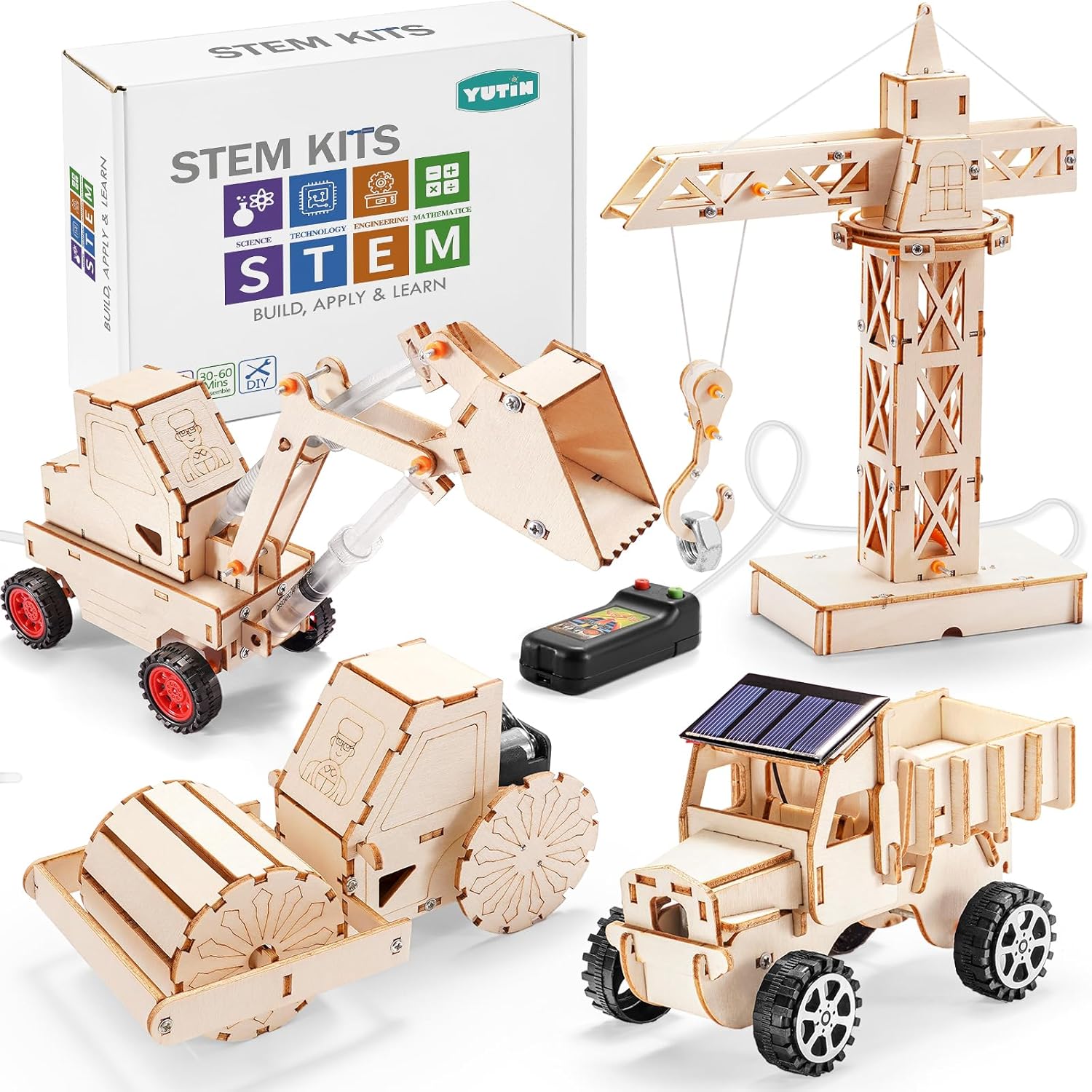 Yutin Wood STEM Kits: Build Model Cars & 3D Puzzles!