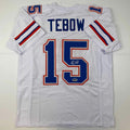 Facsimile Autographed Tim Tebow Florida White Reprint Laser Auto