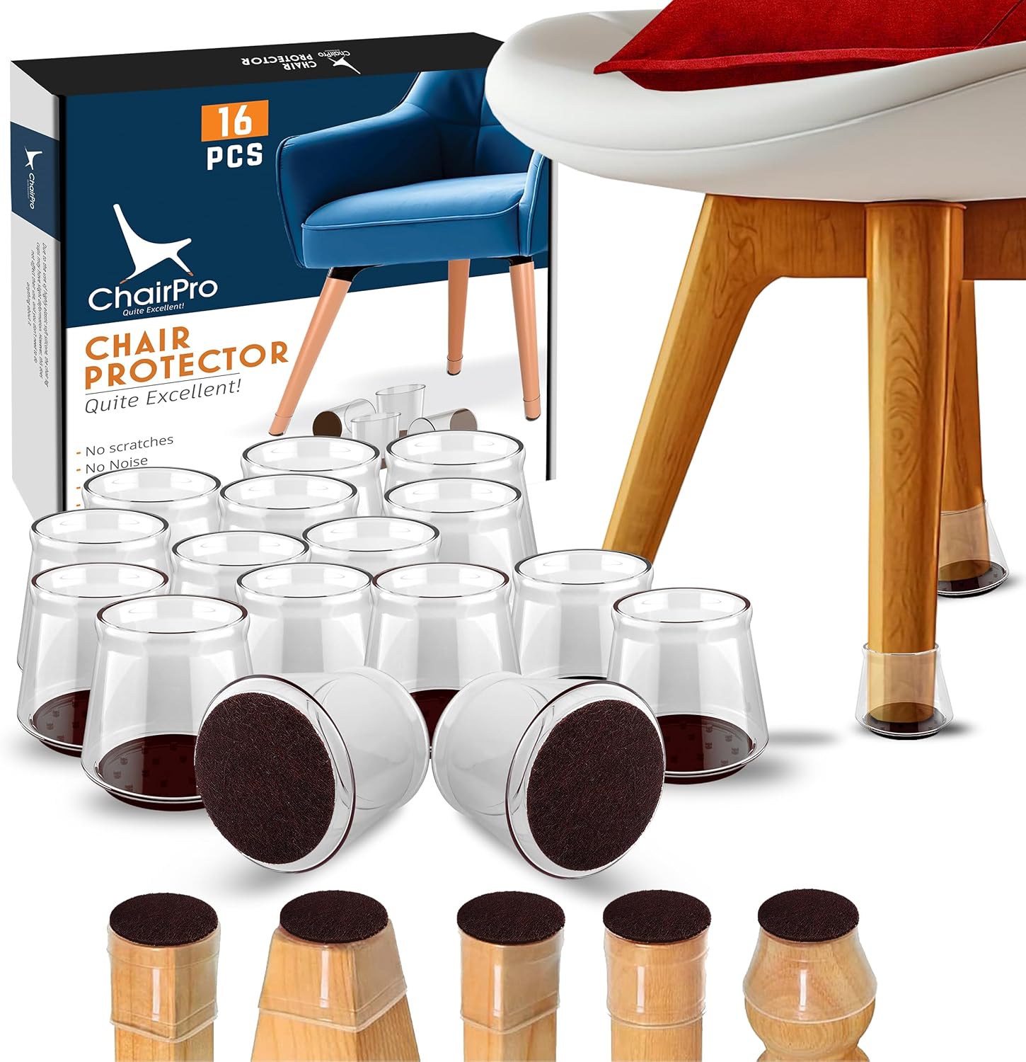 ChairPro Silicone Leg Caps - Protect Floors, Reduce Noise!