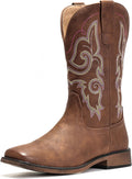 Cowboy Boots For Women Square Toe Mid Calf - Retro-Modern Style