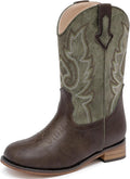 Stylish Mid Calf Cowboy Boots for Kids with Glitter Design
