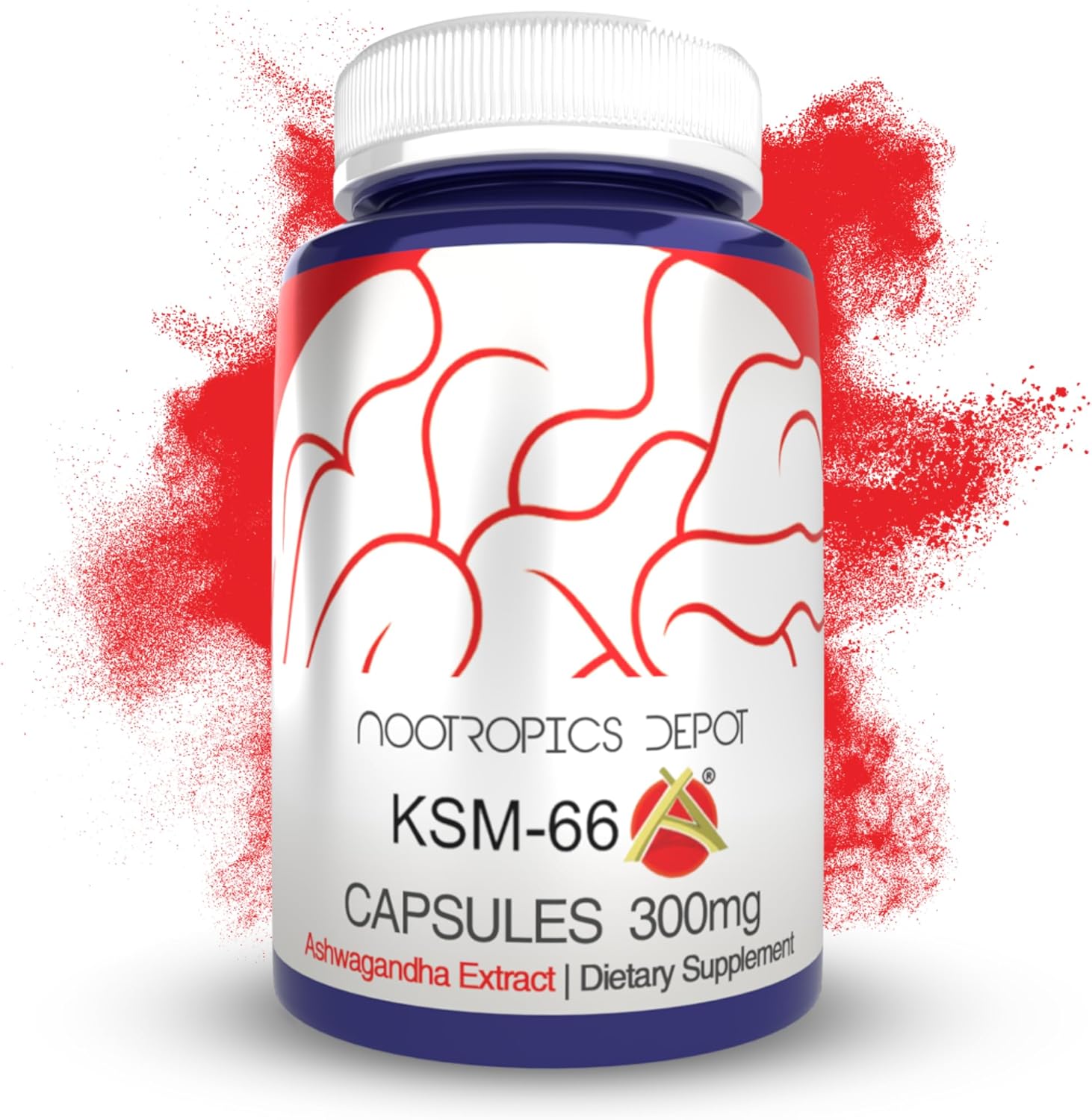 KSM-66 Ashwagandha Capsules for Stress Relief and Focus