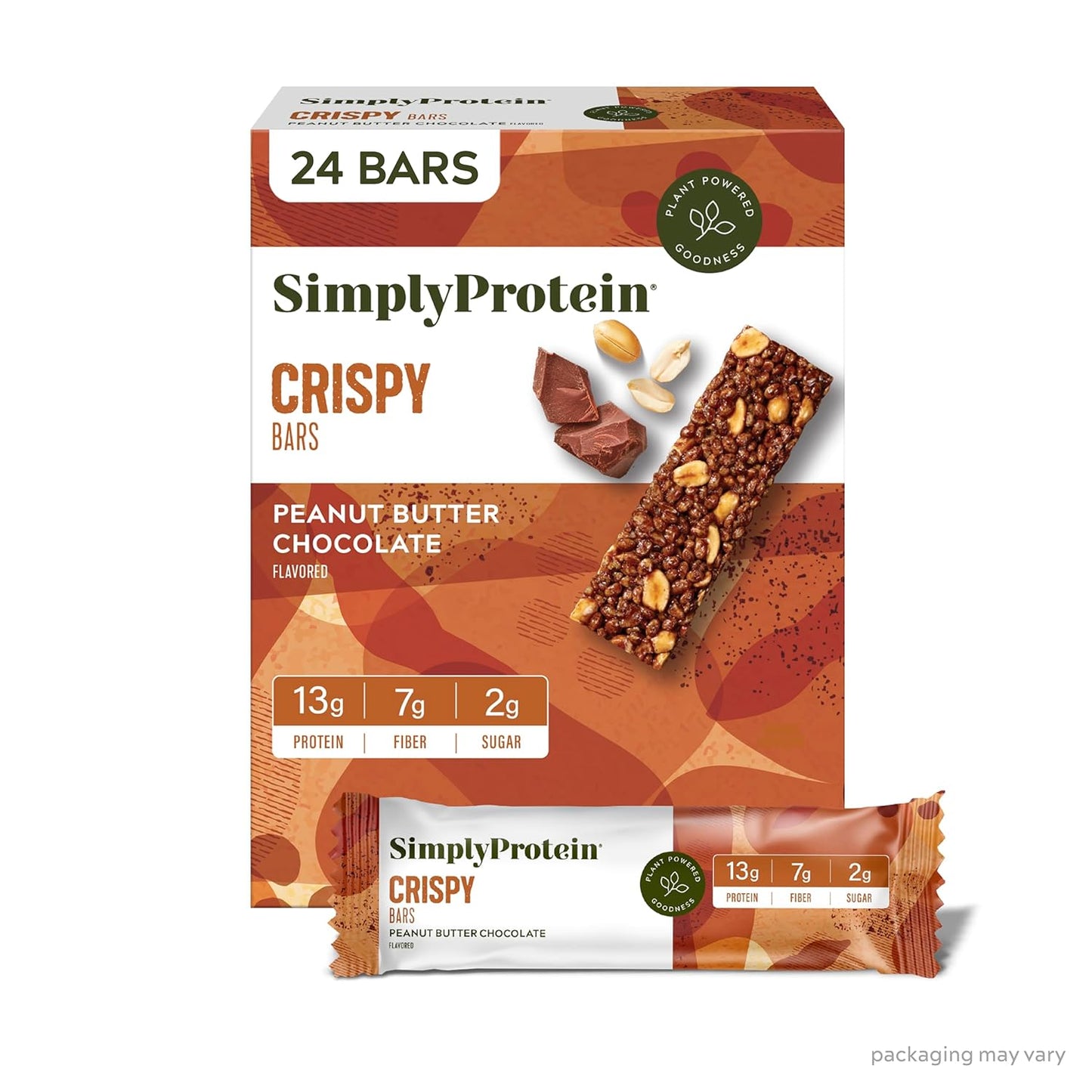 Simply Protein Peanut Butter Chocolate Crispy Bars - 24 Count