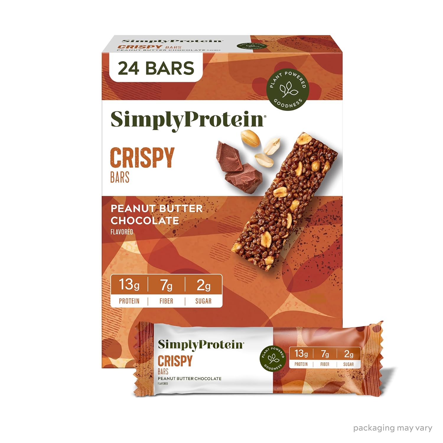 Simply Protein Peanut Butter Chocolate Crispy Bars - 24 Count