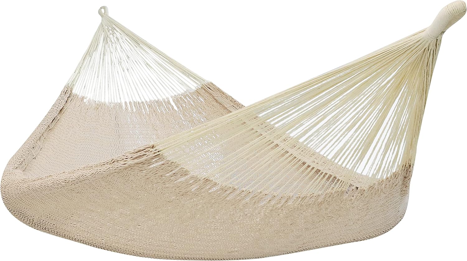 Sunnydaze Handwoven XXL Thick Cord Mayan Double Hammock Comfort